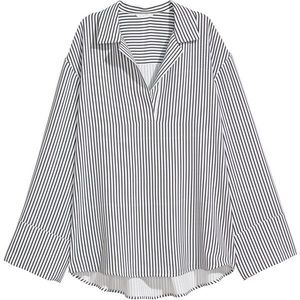 H&M V Neck Striped Blouse - size Small